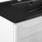 Modway Calla 36" Perforated Metal Bathroom Vanity - Black/White-8
