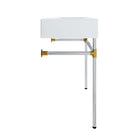 Modway Redeem 32" Silver Stainless Steel Wall-Mount Bathroom Vanity - Silver/White-Single Faucet Hole