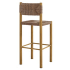 Modway Parkland Outdoor Patio Rattan and Aluminum Bar Stools - Natural - Set of 2-8