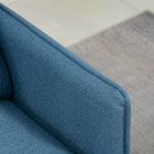 HOMCOM 55" Loveseat Sofa with Button Tufted Back - Blue-Linen-touch fabric is breathable and not easy to wrinkle or deform