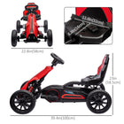 Aosom 12V Kids Electric Go Kart for 3-8 Year Olds - Red-A two-point safety belt and added backrest provide a snug and safe journey 