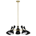 Modway Declare 5-Light 6" Arm Pendant - Black-Bulb: 5 E26 40W Max (Not Included)