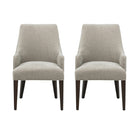 Manhattan Comfort Beever 24" Modern Chenille Upholstered Dining Armchair - Taupe - Set of 2-Modern Dining Armchair with Backrest Perfect for Dining Room Use. Set of 2