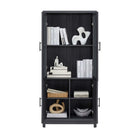 Manhattan Comfort Jodie 31" Mid-Century Modern Bookcase - Charcoal Grey - Set of 3-15.7" L x 31" W x 67.6" H