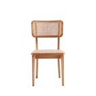 Manhattan Comfort Giverny 18.11" Industry Chic Dining Chair - Nature - Set of 2-Seat Made from Natural Cane
