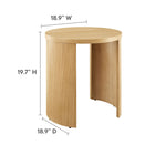 Modway Aspect Round Wood End Table - Oak-Versatile Plant Stand
