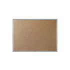 Quartet Economy Cork Bulletin Board - Silver Aluminum Frame - 36" x 24"-Economy cork board