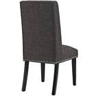 Modway Baron Fabric Dining Chair - Brown-Fine Polyester Fabric Upholstery