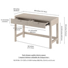 Hudson&Canal Fern 48" Desk - Alder White-8