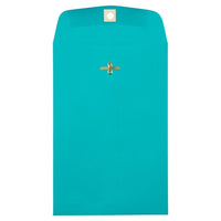 JAM Paper 6" x 9" Open End Catalog Coloured Envelopes with Clasp Closure - Sea Blue Recycled - 50 Pack-Sea Blue Clasp Envelope