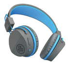JLab Buddies Studio BT Wireless Kids Headphones, Grey/Blue-Up to 13 hours of Bluetooth 5 playtime