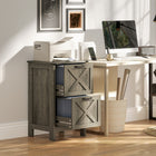 HOMCOM 2-Drawer Letter/A4 Filing Cabinet - Grey Wash-2 drawers with adjustable bars for A4 or letter file sizes
