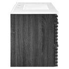 Modway Render 36" Wall-Mount Bathroom Vanity - Charcoal/White-Full-Extension Drawers