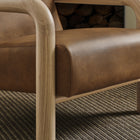 Modway Sereno Vegan Leather Accent Chair - Canyon Oak-Premium Vegan Leather Upholstery