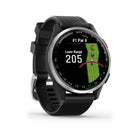 Garmin Approach S44 Smartwatch - Silver Aluminum Bezel With Black Silicone Band-KEEP SCORE - Easily keep score as you play, and upload to the Garmin Golf app for advanced stat tracking and handicap calculation.