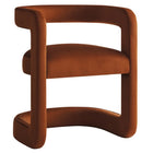 Modway Winslow Barrel Performance Velvet Dining Chair - Rust -Barrel Dining Chair