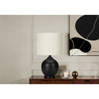 Monarch Specialties 17" H Transitional Table Lamp - Black Ceramic / Ivory / Cream Shade-This lamp features an easy to use rotary switch holding a single bulb (not included) for a maximum output of 60W/120V, to instantly illuminate a room