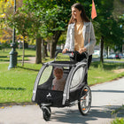 Aosom 2-in-1 Double Baby Stroller with Handbrake, Rubber Wheels, 5 Point Harness, Waterproof Cover and Storage Bag - Grey-Plastic cover shields baby from windy conditions 