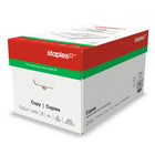 Staples FSC-Certified Copy Paper - 20 lb. - 8.5" x 11" - White - 5000 Sheets-20 lb.