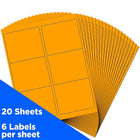 JAM Paper Mailing Address Labels, 3 1/3 x 4, Neon Orange, 3 sets of 120 (354328043g)-Orange