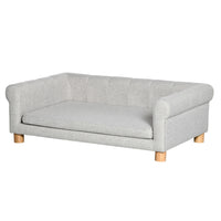 PawHut Modern Pet Sofa Bed with Removable Seat Cushion - Light Grey-Simple sofa modeling, modern design style, with the most practical function 