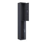 Ceha RH Series 2-Tier Locker with Louver Vents and Recessed handle - Bank of 1 - Graphite Grey-Secure storage with enhanced front louver ventilation