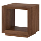 Hudson&Canal Evie 22"W Rectangular Side Table - Satin Walnut-Tabletop features a weight capacity of 50 lbs, lower shelf can hold 40 lbs