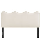 Modway Athena Stain-Resistant Performance Velvet Queen Size Headboard - Alabaster-Assembly Required