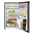 Magic Chef 4.4 cu. ft. Mini Refrigerator in Stainless Look with Freezer Section-Adjustable temperature control and push-button defrost
