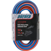Aurora Tools TPE-Rubber Extension Cord with Light Indicator - All-Weather - 14/3 AWG - 3 Outlets - 50' Length-All-weather jacket provides ultra flexibility and superior performance in extreme climate conditions at temperatures from -50°C to 105°C