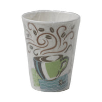 Dixie PerfecTouch Insulated Paper Wrapped Hot Cup - 8 oz. - 1000 Pack-8 oz. hot cup