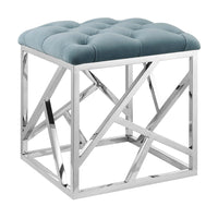 Modway Intersperse Ottoman - Sea Blue-Modern Bed or Living Room Ottoman