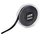 JAM Paper Double Faced Satin Ribbon - 3/8" W x 25 yd. - Black-Colour: Black