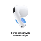 Apple AirPods 5 with Wireless Charging Case-Long Battery Life—Get up to 5 hours of listening time with Active Noise Cancellation on a single charge. And get up to 22 hours of total listening time using the case