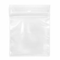 KL Rubber Resealable Polyethylene Bag with Hang Hole - 4 Mil - 2.5" x 3” - 1000 Pack-Offset lip design with durable zipper for easy opening and secure closure