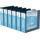 Davis Group Easyview Premium Binder - Round Ring - Customizable - 3" - Navy Blue - 6 Pack-3 Ring Binder