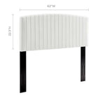 Modway Rebecca Performance Velvet Full/Queen Headboard - White-Performance Velvet Polyester Upholstery