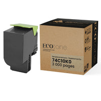 Ecotone Lexmark 74C10K0 Remanufactured Toner - Standard Yield - Black-Colour: Black