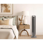Seville Classics Tower Fan With Touch Control - Gray-It features oscillation and has a 6-foot power cord for flexible placement