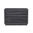 Manhattan Comfort Navis 32" Contemporary 2-Drawer Nightstand - Charcoal Grey-Wood-look finish offers a warm, natural appearance popular in modern furniture design