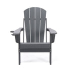 Lake Country HDPE Folding Adirondack Chair - Grey-Foldable Design