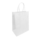 Reliabag Paper Bags - Twist Handles - 8.5" W x 4.5" D x 10.25" H - White - 250 Pack-Made by the premium white kraft paper with the re-enforced flat bottom