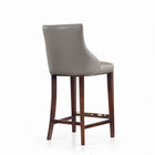 Manhattan Comfort Shubert 22.64" Modern Leatherette Upholstered Barstool - Dark Taupe-Made to Last. Commercial Grade Product