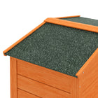 PawHut 59" W 2-Level Rabbit Hutch with Run and Roof - Orange-Colour: Orange and green 