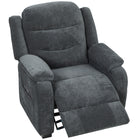 HOMCOM Power Massage Recliner with Quiet Motor - Dark Grey-One touch power recliner with footrest reaches 150° smoothly with quiet brushless motor