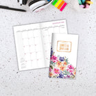 AT-A-GLANCE 2026-28 Badge Floral 2-Year - Pocket Planner - 6-3/16 x 3-5/8 - Bilingual-High-quality paper features ink bleed resistance