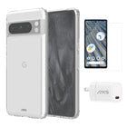 AXS Starter Kit bundle Ultra Clear Case, Screen Protector and 30w Charger for Google Pixel 8 Pro-Drop-tested, scratch resistant phone case with shock absorbing air pockets