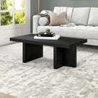 Hudson&Canal Dimitra 44"W Rectangular Coffee Table - Black Grain-Clean with a soft, dry cloth and no harsh chemicals or abrasive cleaning materials