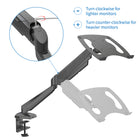 ShoppingAll SA-GM212U+D15 Adjustable Laptop Mount Stand for Laptops Up to 17" - Black-Designed to give great flexibility in optimizing your laptop or monitor position. Can tilt from +90-degrees to -85-degrees, swivel +/-90-degrees, and rotate 360-degrees