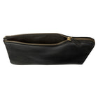 Gry Mattr Vegan Leather Laptop Sleeve - Black-Brass hardware with secure zipper closure